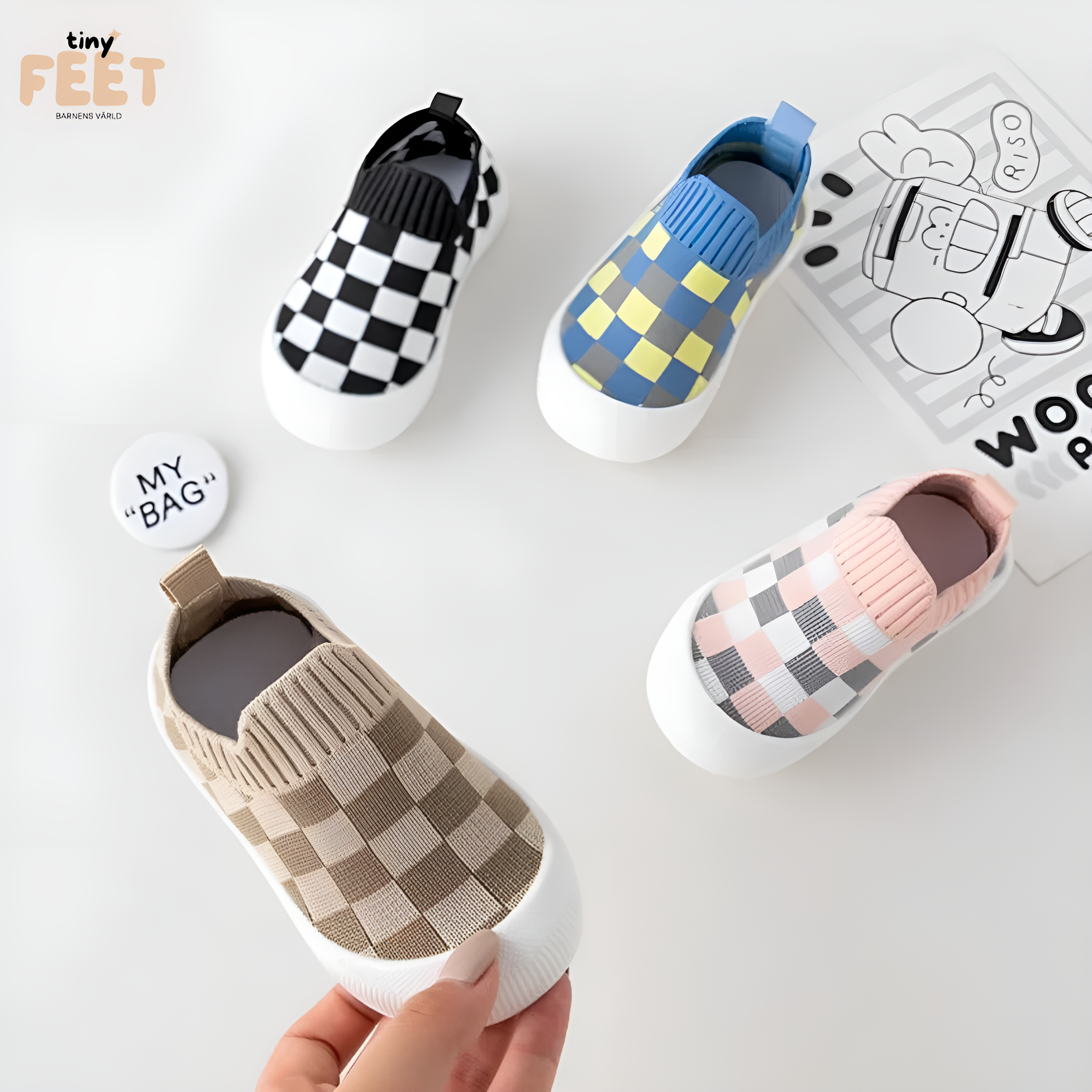 TinyFeet - Söta babyskor med ett rejält halkskydd!